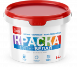 Краска акриловая для стен и потолков Супербелая 14 кг Старатели