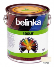 Лазурное покрытие для защиты древесины "BELINKA LASUR" Белая /№11/ 2,5л.