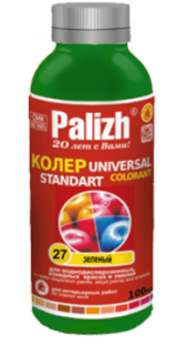 Паста универсальная колеровочная зеленый ST-27, "Стандарт" 100 м. "Palizh"