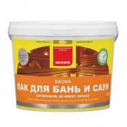 Лак для бань и саун "NEOMID SAUNA" антиcептический 2,5 л