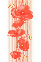 Декор Альба Маки алый 20*30