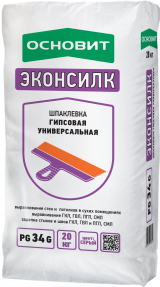 Эконсилк PG34 G шпаклевка гипсовая универсальная Основит