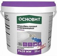 Шпаклевка готовая суперфинишная для механизированного нанесения Основит Элисилк РА39 MW 25 кг