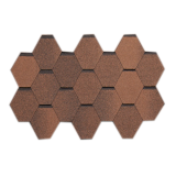 Гибкая черепица Тегола "Нордик" Коричневый с отливом