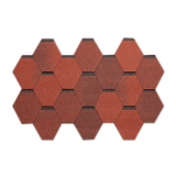 Мягкая кровля Тегола "Нордик" Красный с отливом