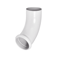 Отвод трубы декорированный AquaSustem белый RR20 150/100