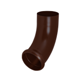 Отвод трубы декорированный AquaSustem коричневый Ral8017 150/100