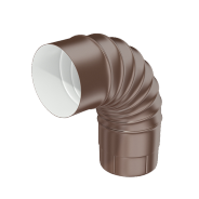 Колено трубы Вегасток коричневый 8017 125/100