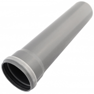 Труба PP-H серый эконом Дн 50х1,5 б/нап L=0,25м в/к Россия
