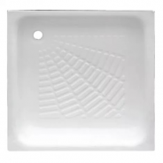 Поддон чугунный эмалир. 0,8х0,8х0,167 с антискольжением Паутинка