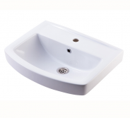 Умывальник Ока 55 белый 1 отверстие 2 величины б/комплекта 560x450x210 Rosa (Кировская керамика)