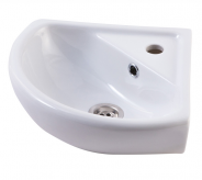 Умывальник Тип 2 45 белый 1 отверстие угловой б/комплекта 450x400x155 Rosa (Кировская керамика)