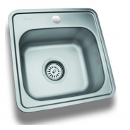 Мойка нерж. врезн. 0,38х0,38 (304) универс. 0,6мм, 1,5", сифон (DE-147) DONAU