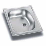 Мойка нерж. врезн. 0,44х0,44 (304) левая 0,6мм, 3,5" сифон (DE-131) DONAU