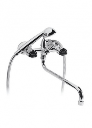 Смеситель VIDIMA ЭКО (арт.BA163AA/B9742AA)для ванны, дл.излив 320 мм, метал/мах.