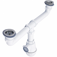 Сифон для мойки бутылочный нерж/сетка 1 1/2""x40 бутылочный б/гофры A3000 АНИ Пласт