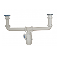 Сифон для мойки бутылочный нерж/сетка PP 1 1/2"х40 двухуровневый А4009 Орио