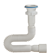 Сифон для умывальника гофрированный пласт/сетка PP 1 1/2"x40/50 с выпуском А7013 Орио