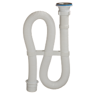 Сифон для умывальника гофрированный нерж/сетка PP 1 1/2"x40 с выпуском АС3011 Орио