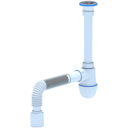 Сифон для умывальника бутылочный нерж/сетка 1 1/4"x40/50 с гофрой C1010 АНИ Пласт