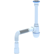 Сифон для умывальника бутылочный нерж/сетка 1 1/4"x40/50 с гофрой С1015 АНИ Пласт