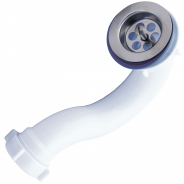 Сифон для душевого поддона трубный нерж/сетка 1 1/2""x40 с выпуском, без гофры E110 АНИ Пласт