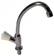 Кран туалетный настольный ЦС КрН-11/2 D16 Бел.пласт.мах.кор.излив