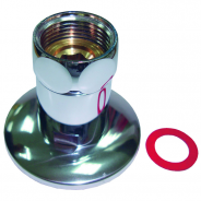 Соединитель для полотенцесушителя латунь Ду 15х20 НР/нак. гайка хром .