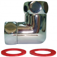 Соединитель для полотенцесушителя латунь Ду 20 нак. гайка угл хром .