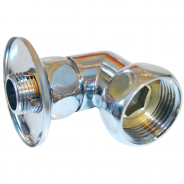 Соединитель для полотенцесушителя латунь Ду 15х20 НР/нак. гайка угл угл хром