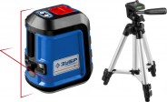 ЗУБР КРЕСТ 15 №3 нивелир лазерный линейный, 15 м,  суперкомпакт, самовыравн, штатив (28-64 см), чехол,  точн. +/-0,3 мм/м