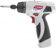 ЗУБР ЗДА-7.2-Ли-К отвертка-шуруповерт аккумуляторная 7.2 В, в кейсе с набором инструмента