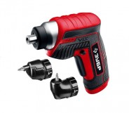 ЗУБР ViX отвертка аккумуляторная 3.6 В, в коробке с 10 битами, угловой и эксцентриковой насадками, ЗО-Е-3.6 ЛиМ2