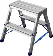 СИБИН число ступеней 2, алюминий, максимальная нагрузка 150 кг, лестница-стремянка двухсторонняя 38825-02