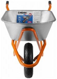 СИБИН СТ-12 тачка строительная одноколесная, 90 л / 180 кг, пневматическое колесо