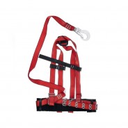 ЗУБР Урал лямочный пояс, 3 точки крепления, ленточный строп с амортизатором