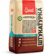 Декоративная фактурная штукатурка Старатели "короед" серая 2мм