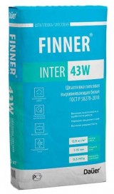Шпатлевка гипсовая выравнивающая белая FINNER® INTER 43 W