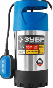 ЗУБР НПЧ-Т5-800-С насос дренажный с большим напором, 800 Вт, напор 30 м, 95 л/мин. Серия  Профессионал