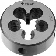 ЗУБР М3x0.5мм, плашка, стальР6М5, круглая машинно-ручная