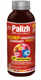 Паста универсальная колеровочная темно-коричневый ST-21, "Стандарт" 100 м. "Palizh"